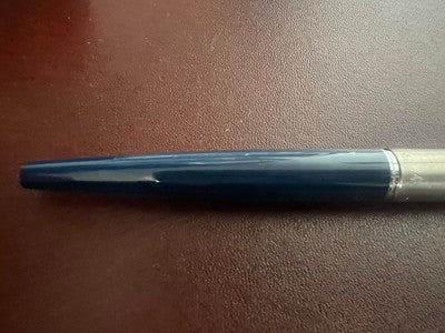 Parker 45 Stylo-Plume Stylo à Plume Bleu À Cartouche F Publicité Rétro Trousse