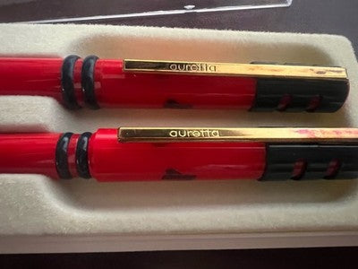 Auretta Stylo à Plume + Sphère Set Rouge Publicitaire Avec Boîte NOS 
