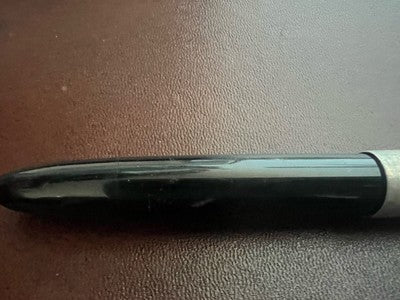 🔴 ERO penna stilografica nera a pistone pennino F scrive vintage