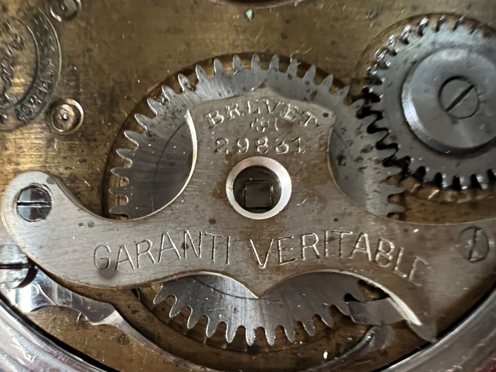 Roskopf Taschenuhr Zifferblatt Emaille Irisierend Hand-Aufziehbar Runs Vintage
