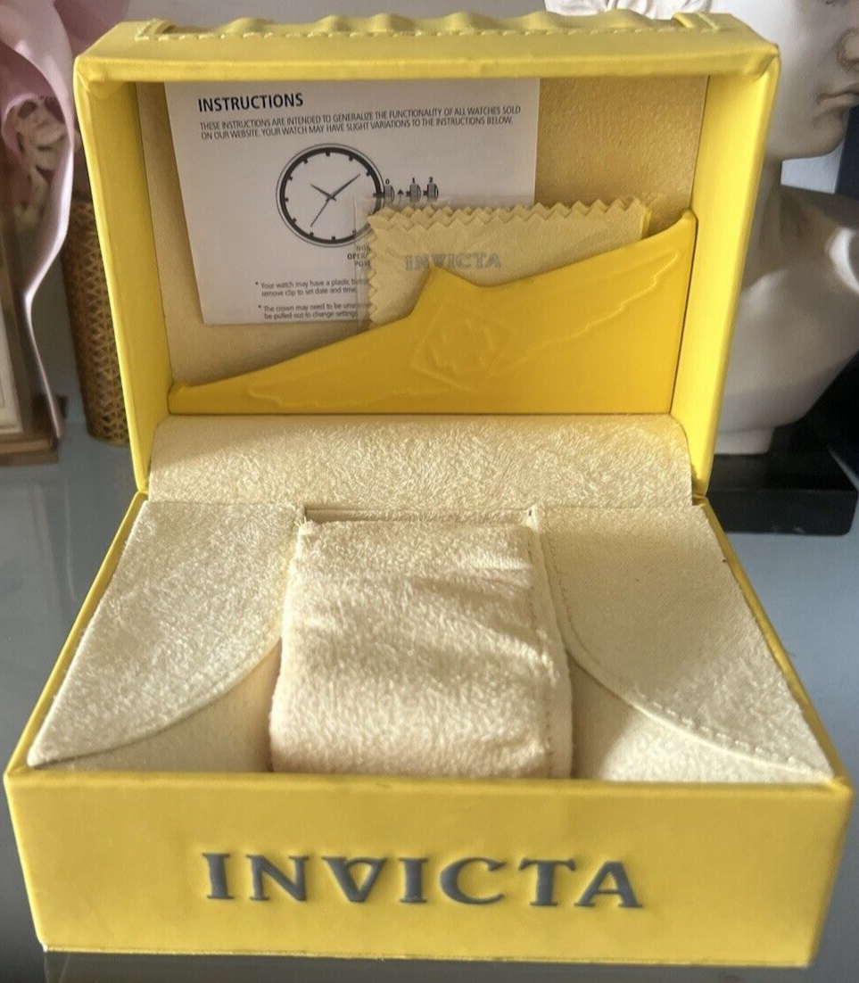 🔴 INVICTA box scatolaorologio scatola cofanetto ORIGINALE VINTAGE istruzioni