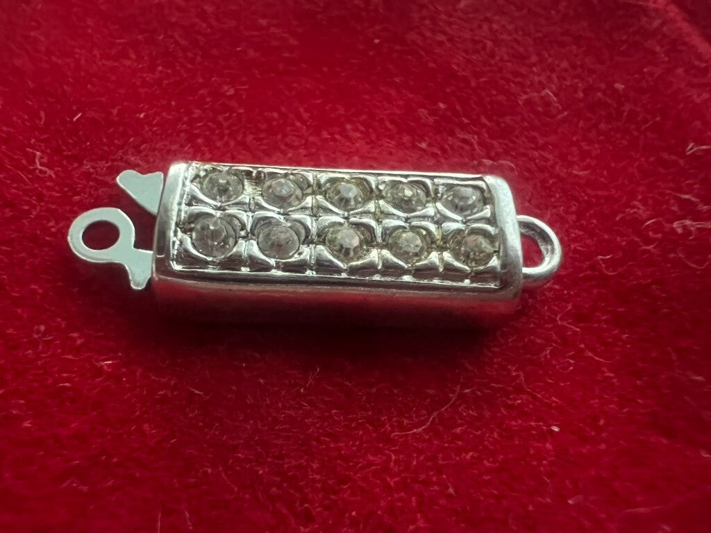 🔴 ARGENTO 925 chiusura collana gancio 1 filo con pietre dure