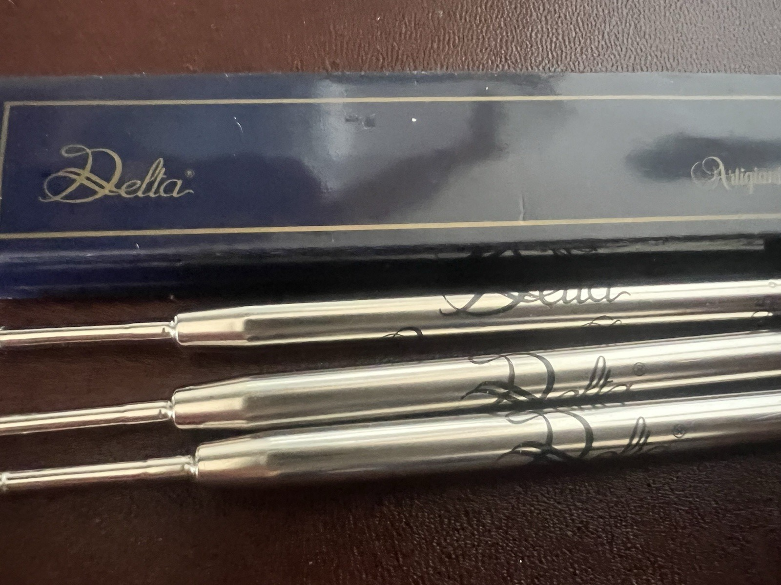 🔴 DELTA refill penna sfera inchiostro NERO 805 3 PEZZI ricarica ricambio