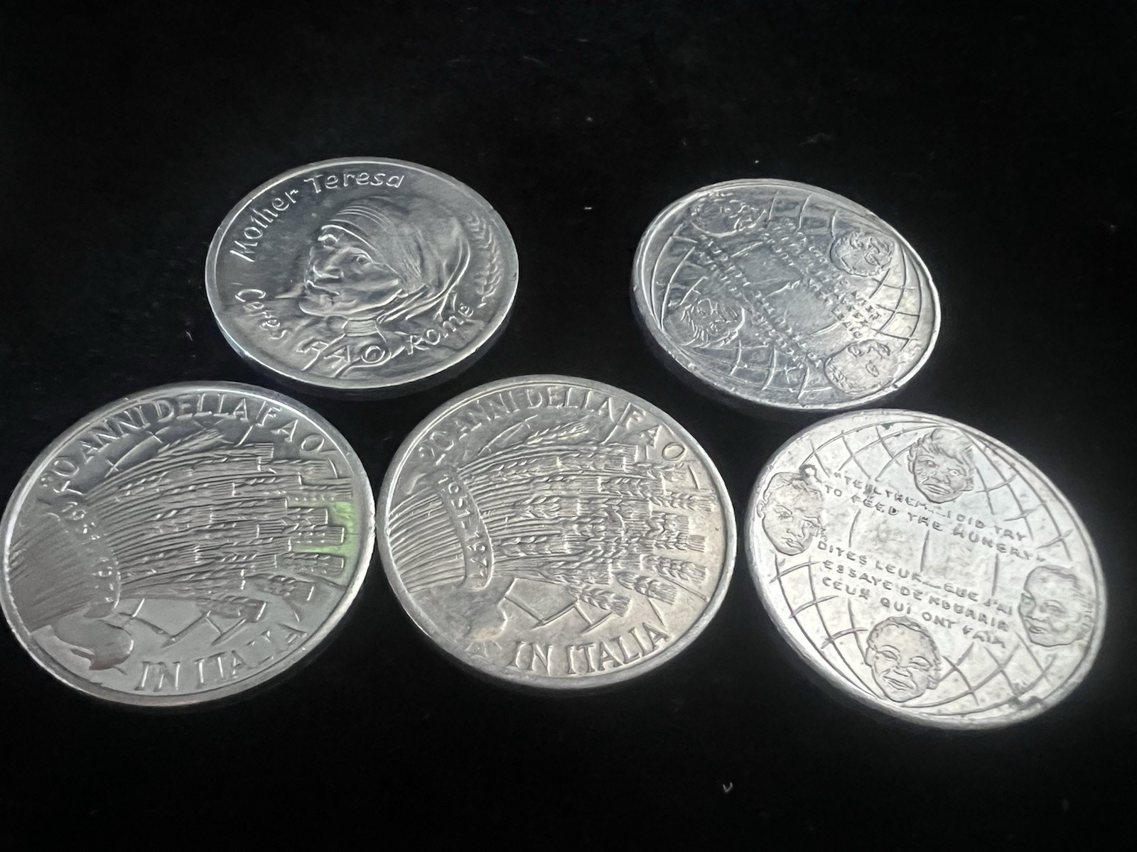 🔴 FAO medaglie commemorative e “Food for All” tema Ceres anni ’70/’80 Lotto 1