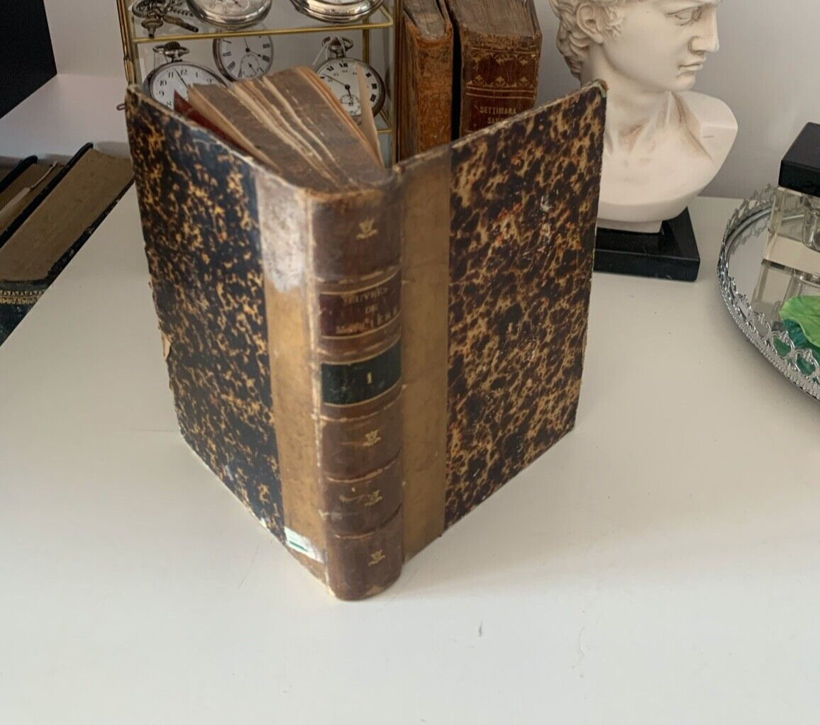 🔴 OUVRES COMPLETES De Moliere 1 volume by Voltaire antique book 1890 