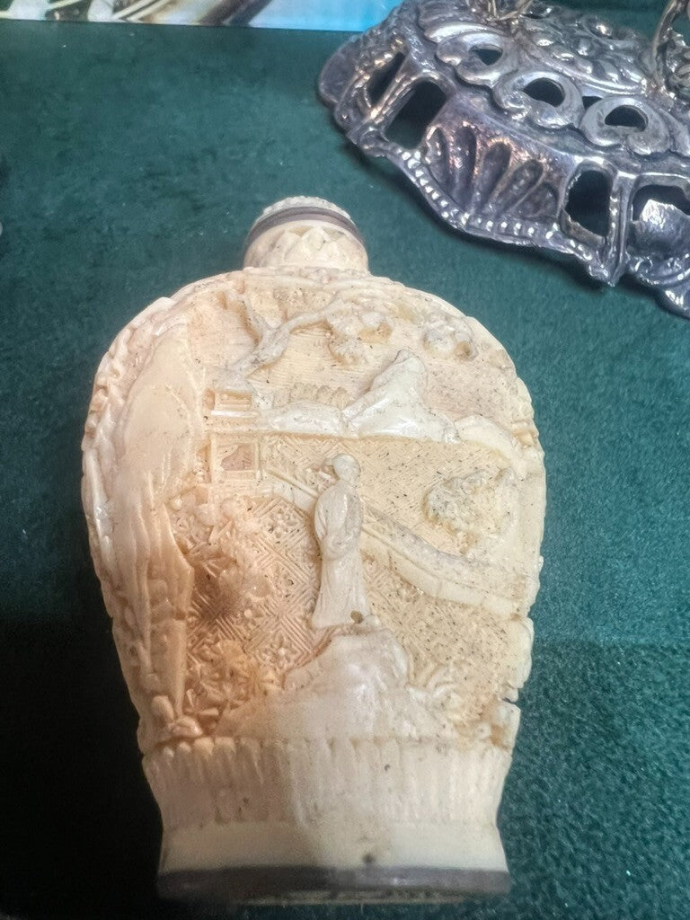 🔴 Porta PROFUMI ESSENZE da borsa toilette con specchio 5 PEZZI vintage