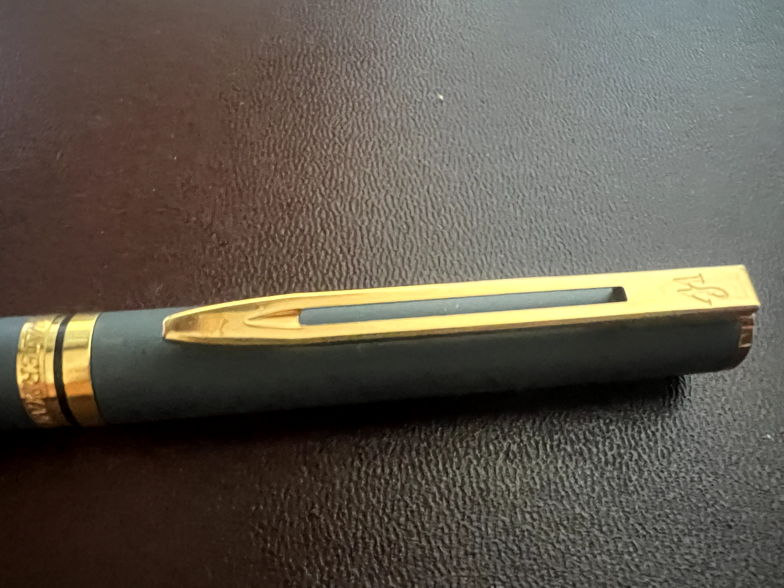 🔴 WATERMAN Laureat fountain pen, grey lacquer, gold-plated trim, F nib 