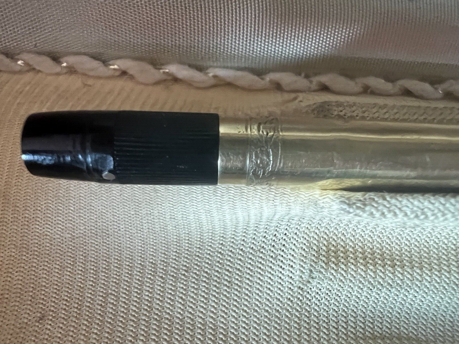 Anglo Amer Stylo-Plume Stylo à Plume Rétractable Or Fonctionne Vintage B