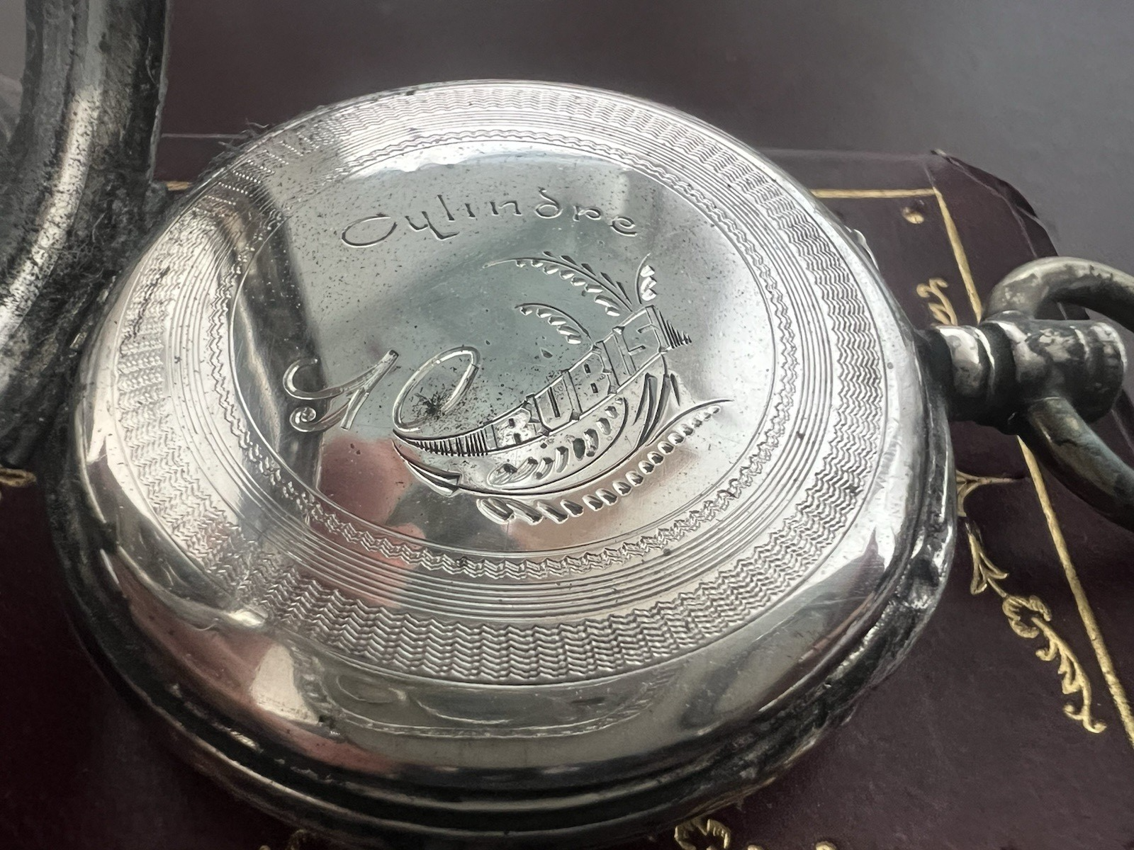 🔴 Orologio tasca ARGENTO 800 uomo pda revisionare parti vintage CILINDRI 23