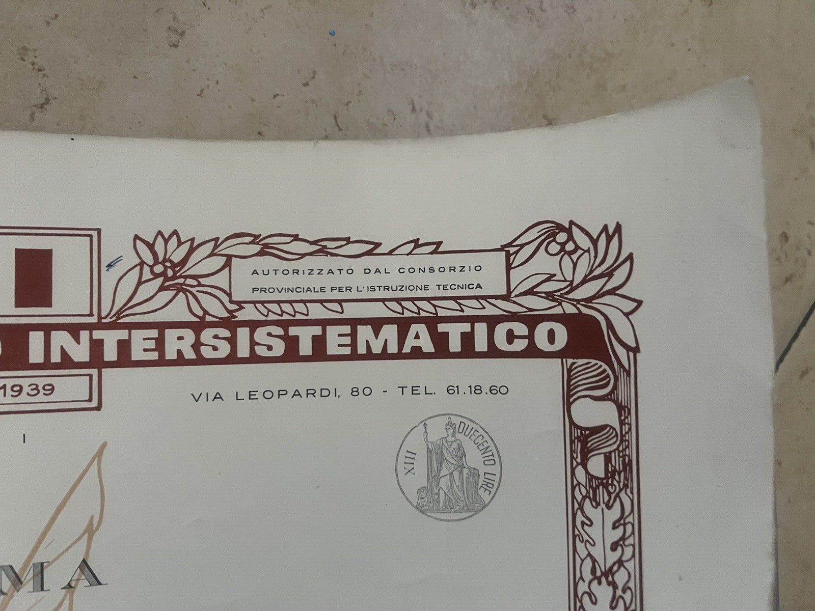 🔴 Diploma STENODATTILOGRAFIA ISI Istituto Stenografico Intersistematico 1963