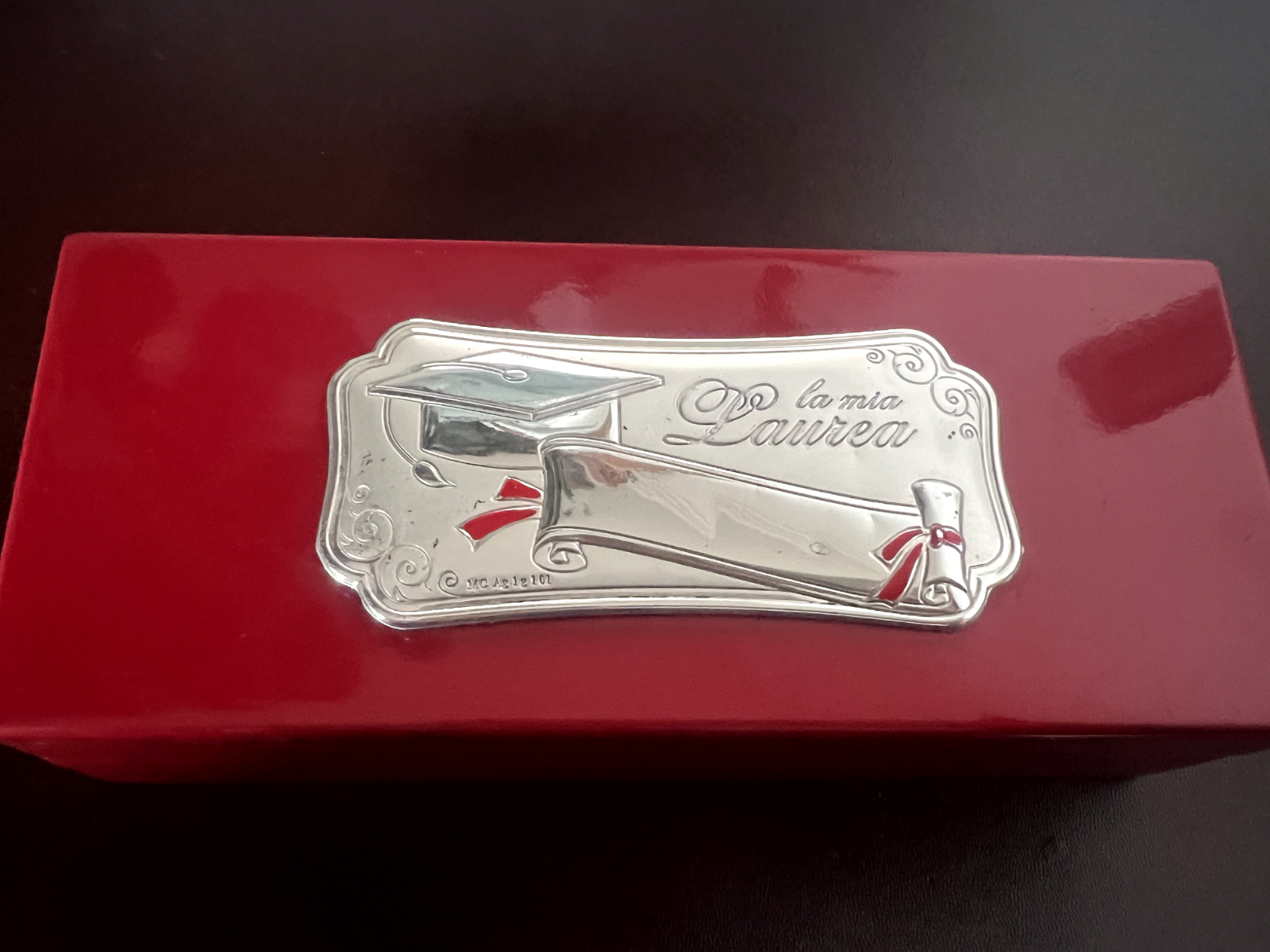 Box Pen Fountain Pen Sphere Silver 925 Wood Red Pencil Case Laurea