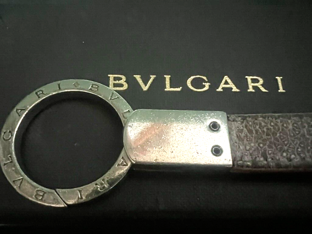 Bulgari Porte-Clés Femme mit Anneaux Latéraux L 13 CM mit Vintage-Etui 