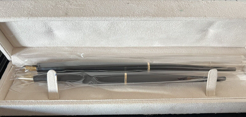 🔴 OMAS EXTRA Füllfederhalter/Kugelschreiber, schwarz, Vintage, Schreibtisch G 