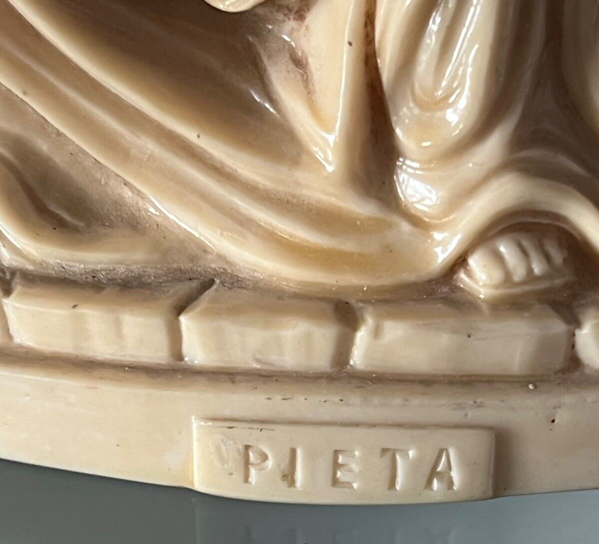 🔴 LA PIETA' statua scultura GIANNETTI in pasta di marmo ANNO SANTO 1975