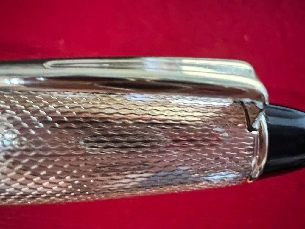 🔴 BALENCIAGA penna stilografica lacca nera a cartuccia Iridium Point garanzia