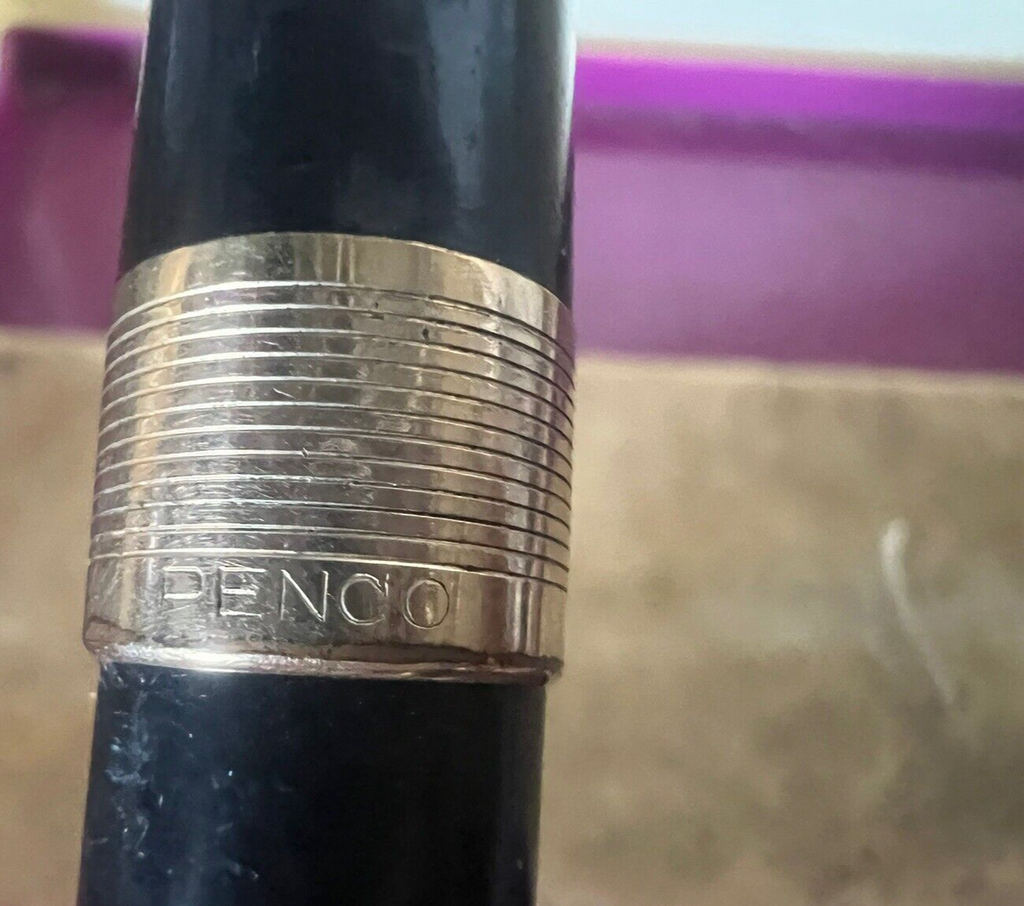 Pen Co Stylo-Plume Stylo à Plume de Diamant Or 14 KT Vintage Penco B