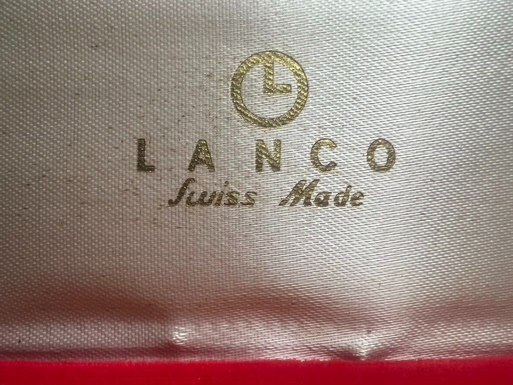 🔴 LANCO box scatola orologio polso astuccio cofanetto rosso vintage