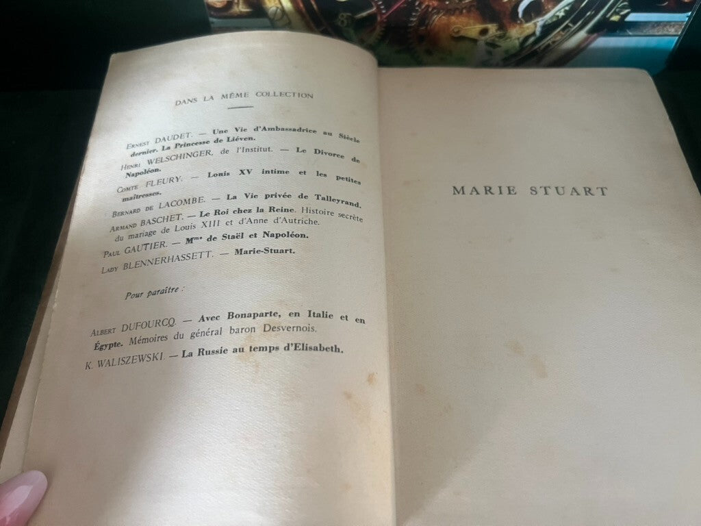 Livre Marie Stuart Storia En Lingua Français Couverture Rigide Ancien Del 1933
