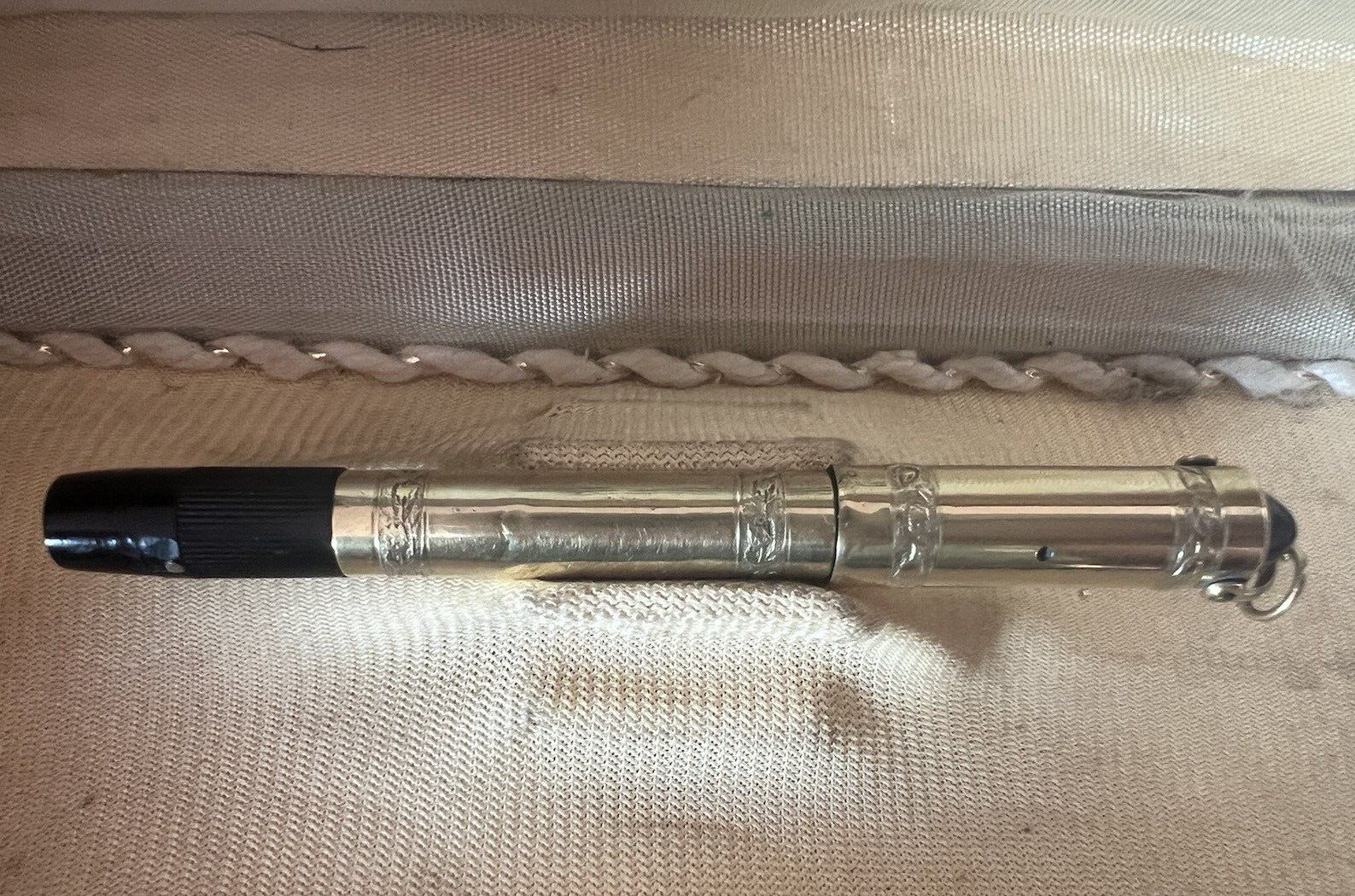 Anglo Amer Stylo-Plume Stylo à Plume Retractable Or Fonctionne Vintage B 