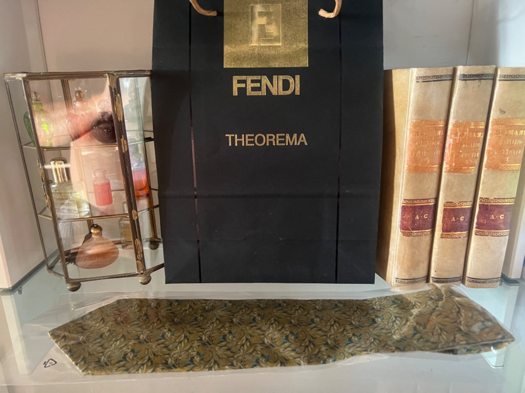 FENDI Cravate Homme Seta Feuilles D'Automne Classique Italienne Busta