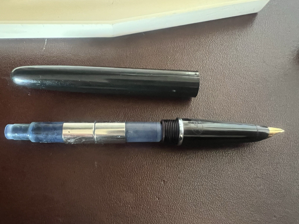 Aurora Pen Fountain Pen Duo Cart Pen Gold A Cartridges K2006 Vintage