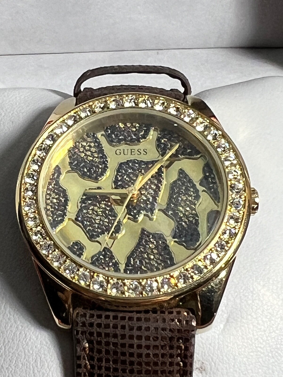 🔴 GUESS orologio donna movimento al quarzo funzionante animal W0056L scatola