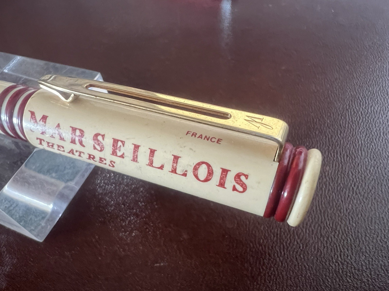🔴 WATERMAN penna stilografica Marseillois theatres pennino F vintage