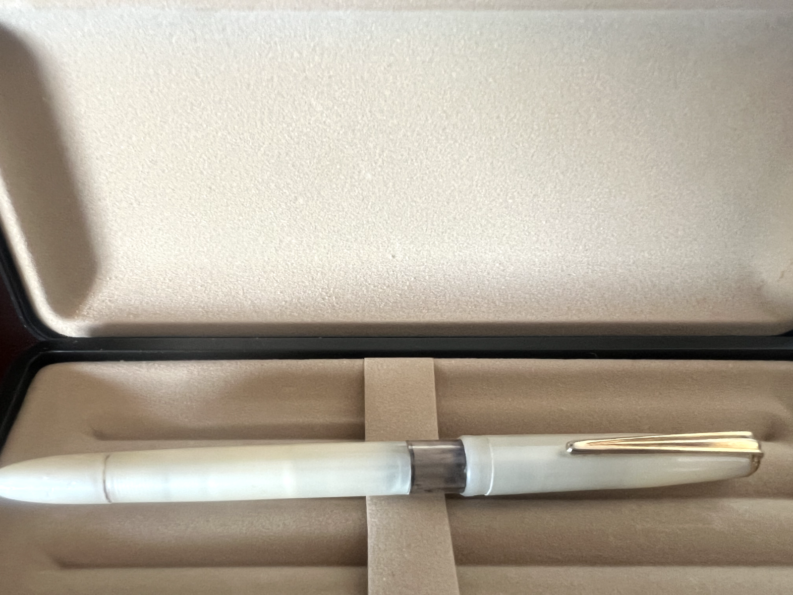 🔴 STILUS penna stilografica celluloide madreperla pennino F scrive vintage