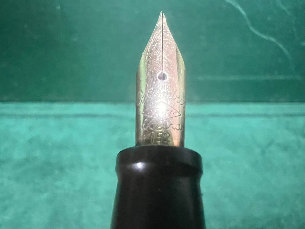 🔴 COLUMBUS penna stilografica stiloforo Extra 21 scrivania pennino ORO vintage