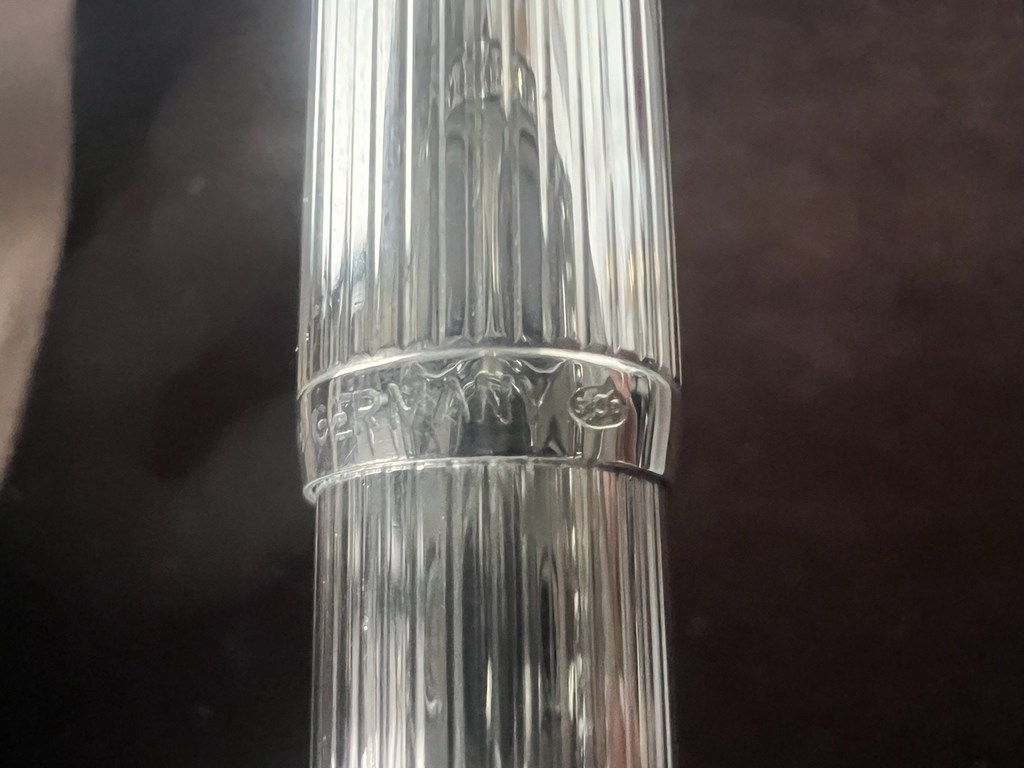 🔴 DUNHILL penna stilografica ARGENTO 925 STERLING pennino ORO M Montblanc