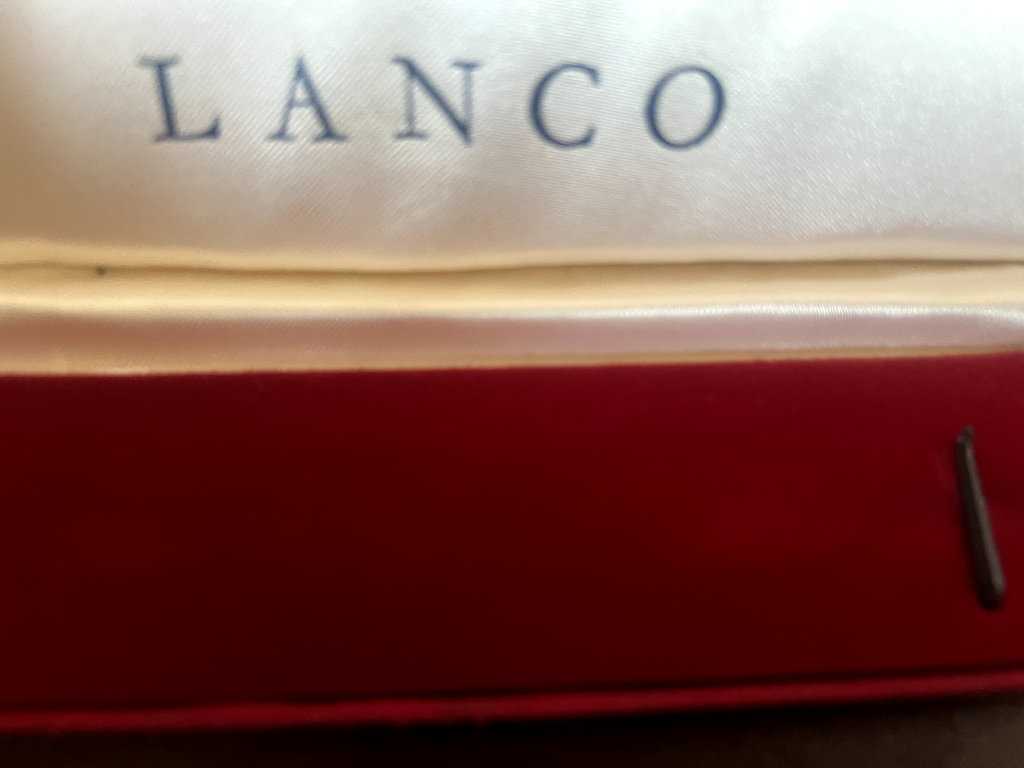 🔴 LANCO box scatola orologio polso astuccio cofanetto rosso con fermi vintage
