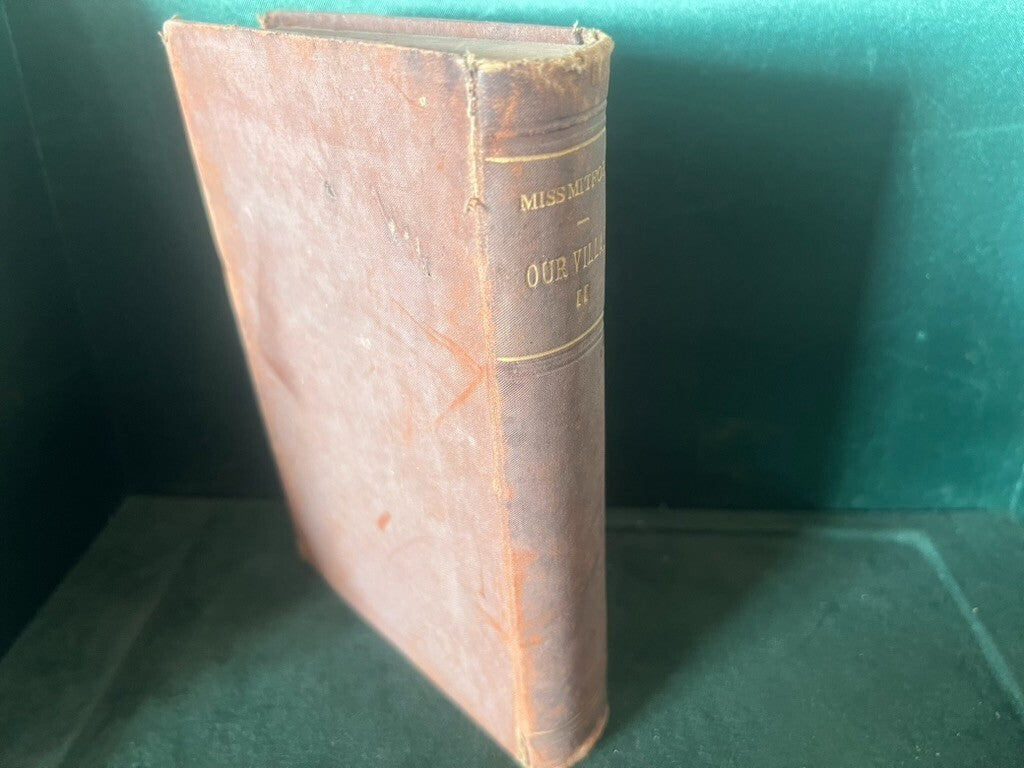 🔴 Buch UNSER DORF Mary Russel Mitford Englischsprachiges SELTENES antikes Buch von 1870 