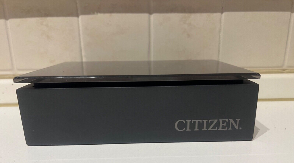 🔴 CITIZEN scatola box orologio Eco drive stiletto rigido custodia