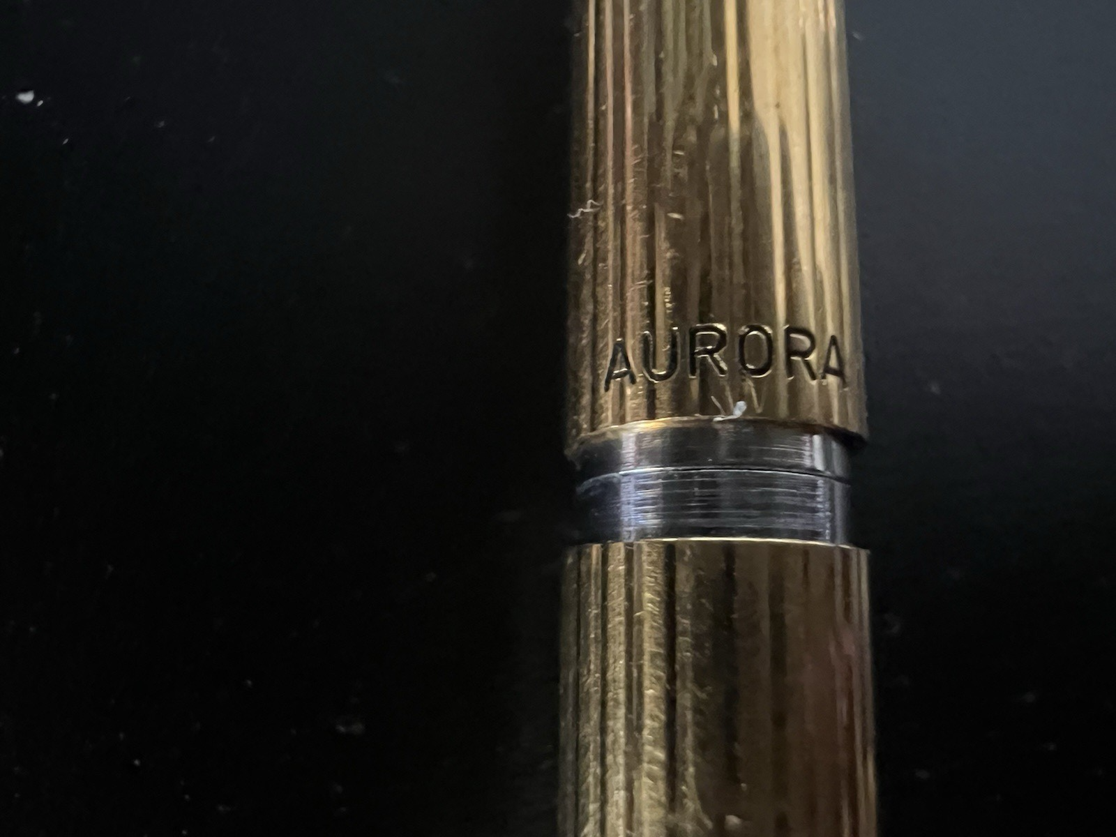 🔴 AURORA penna sfera Hastil retrattile dorata cappuccio da svitare