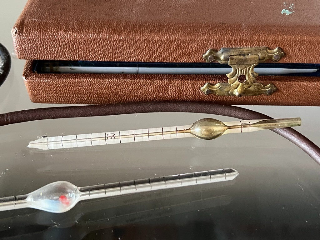 🔴 HELLIGE Thermometer, Erythrozytenzähler, medizinisches Vintage-Etui