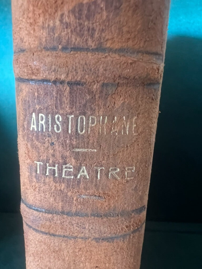 🔴 Libro TEATRO D'ARISTOPHANE in lingua francese 2 toma antico del 1896