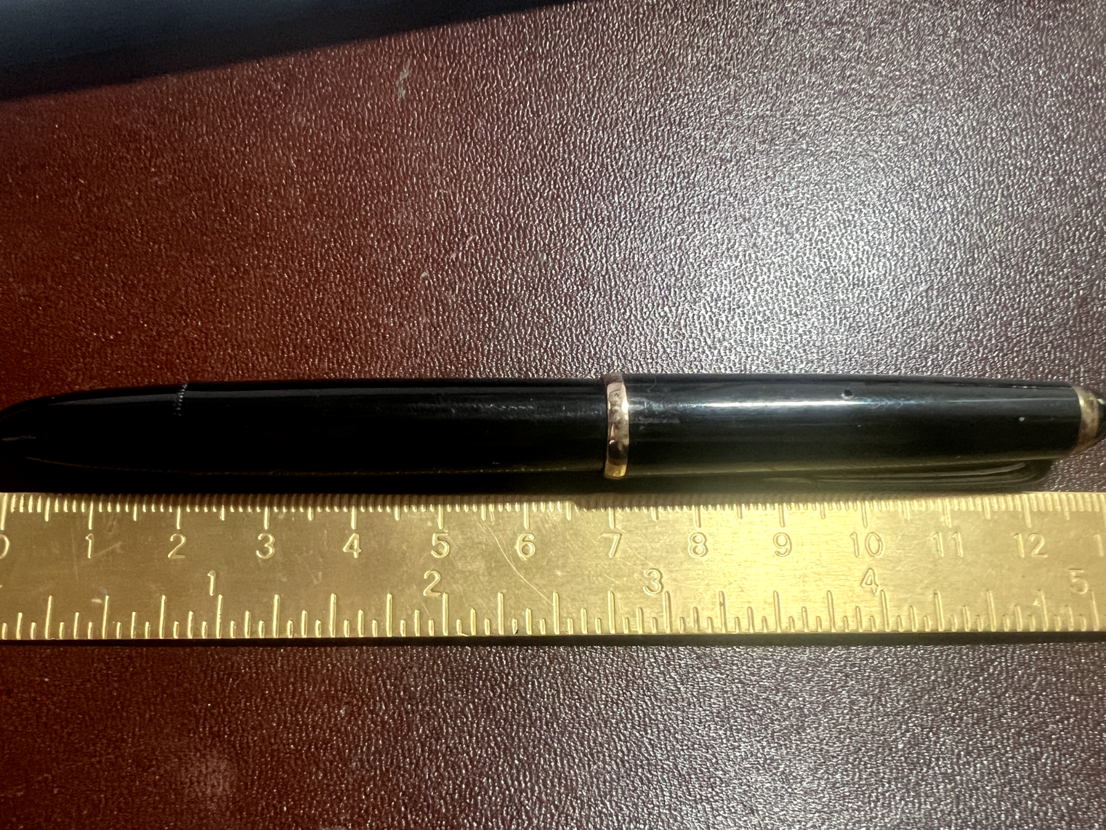 🔴 STAEDTLER penna stilografica PISTONE nera dorata pennino laminato oro vintage