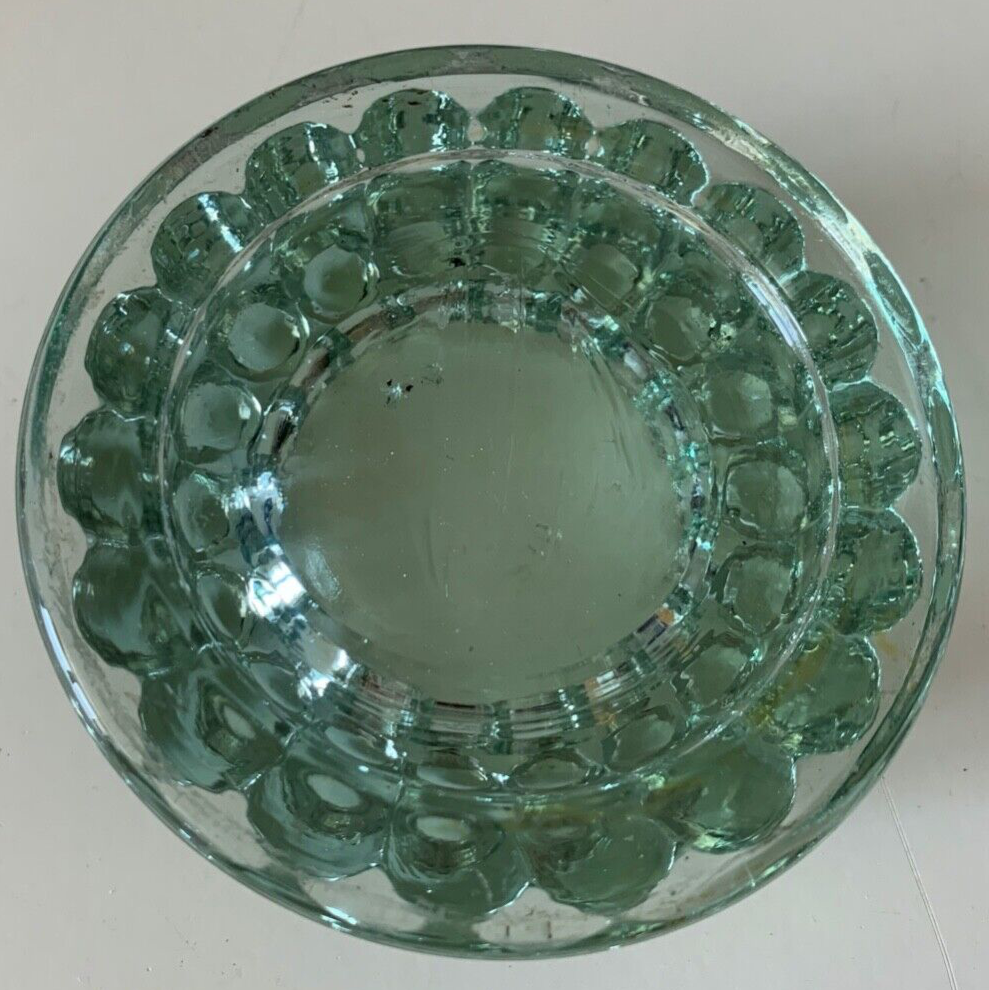 Porte- Pointes Agrafeuse de Bureau Verre Fleur Effet Diamant Vintage