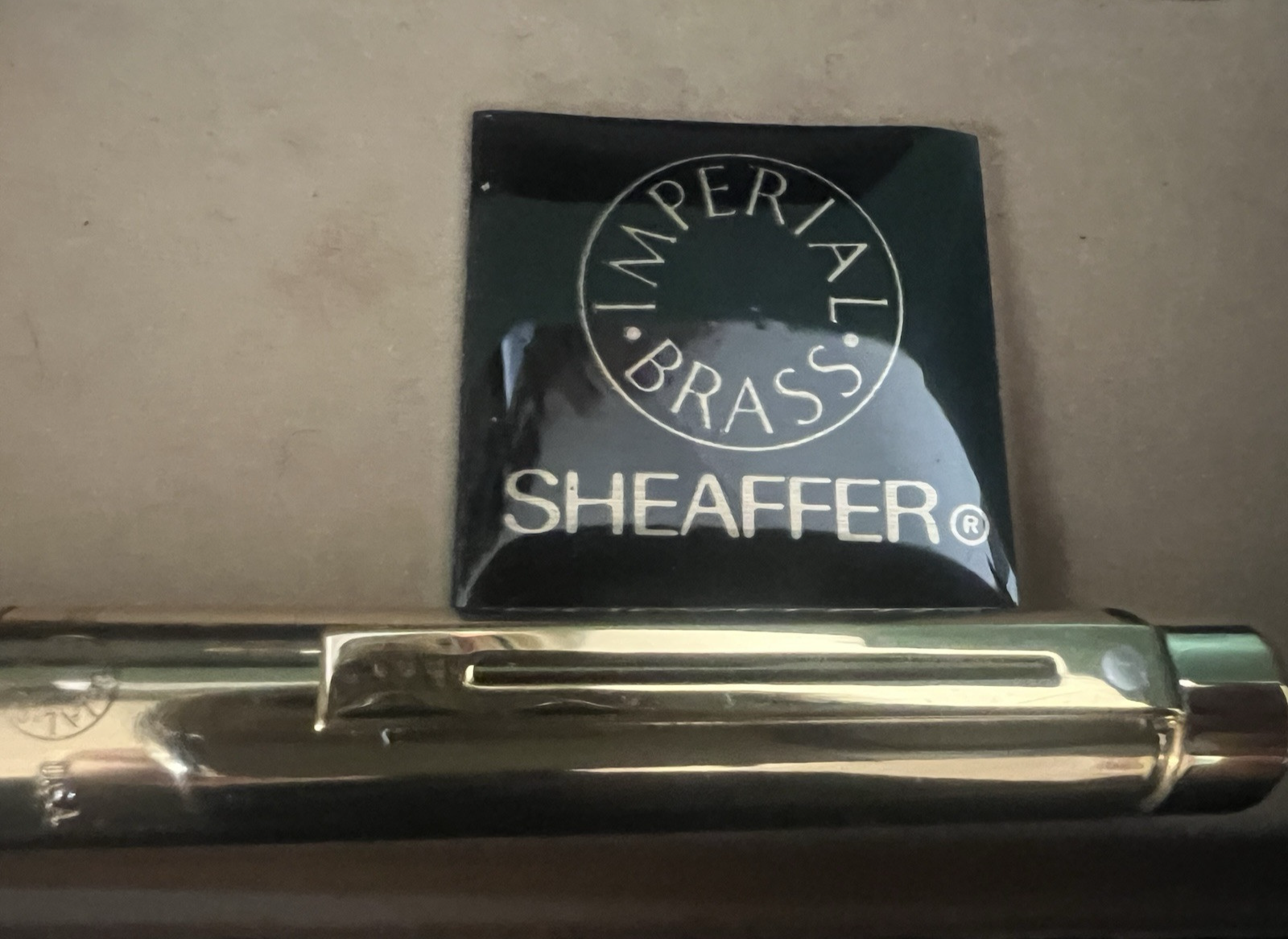 Sheaffer Stylo-Plume Stylo à Plume Panonceau Imperial Brass Or M Set Complet