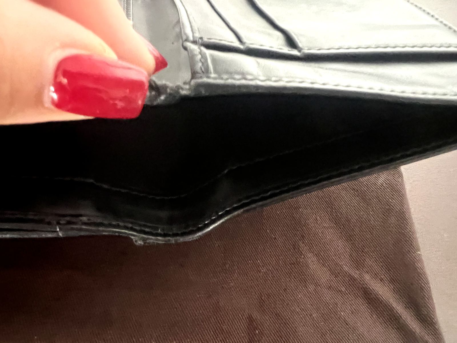 🔴 GUCCI portafoglio donna tessuto pelle nera tasca banconote ORIGINALE vintage