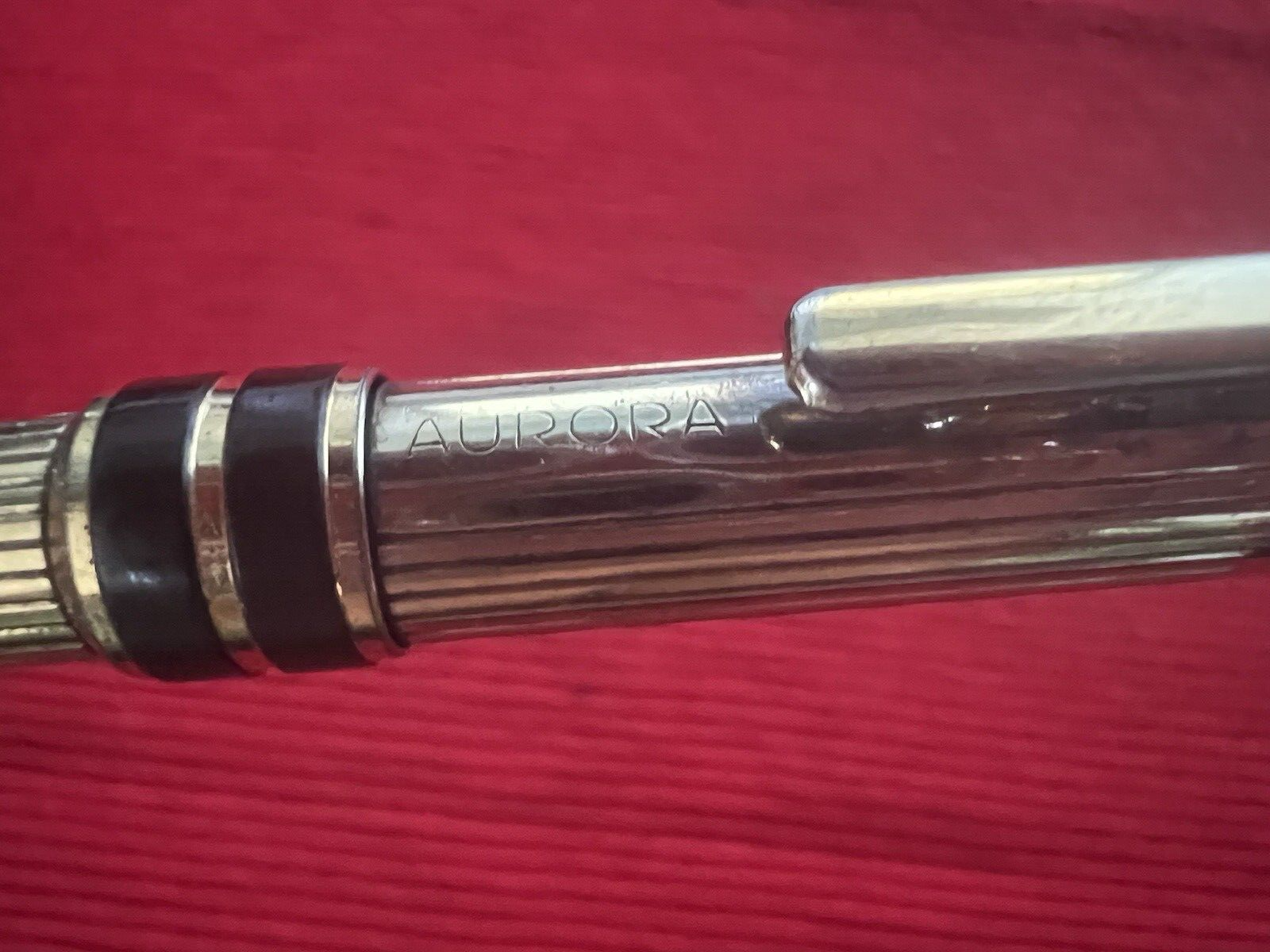 Aurora Stylo-Plume Sphère Marco Polo Argent 925 Doré Vernis Marron 9 