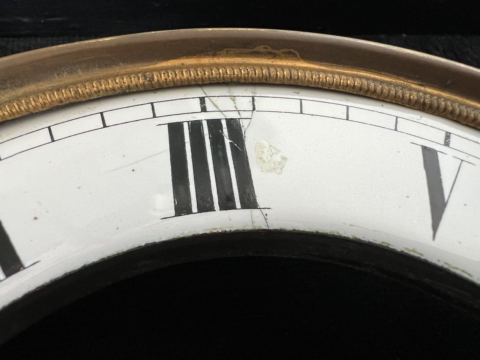 🔴 QUADRANTE orologio pendolo muro parete smalto numeri romani ottone perni