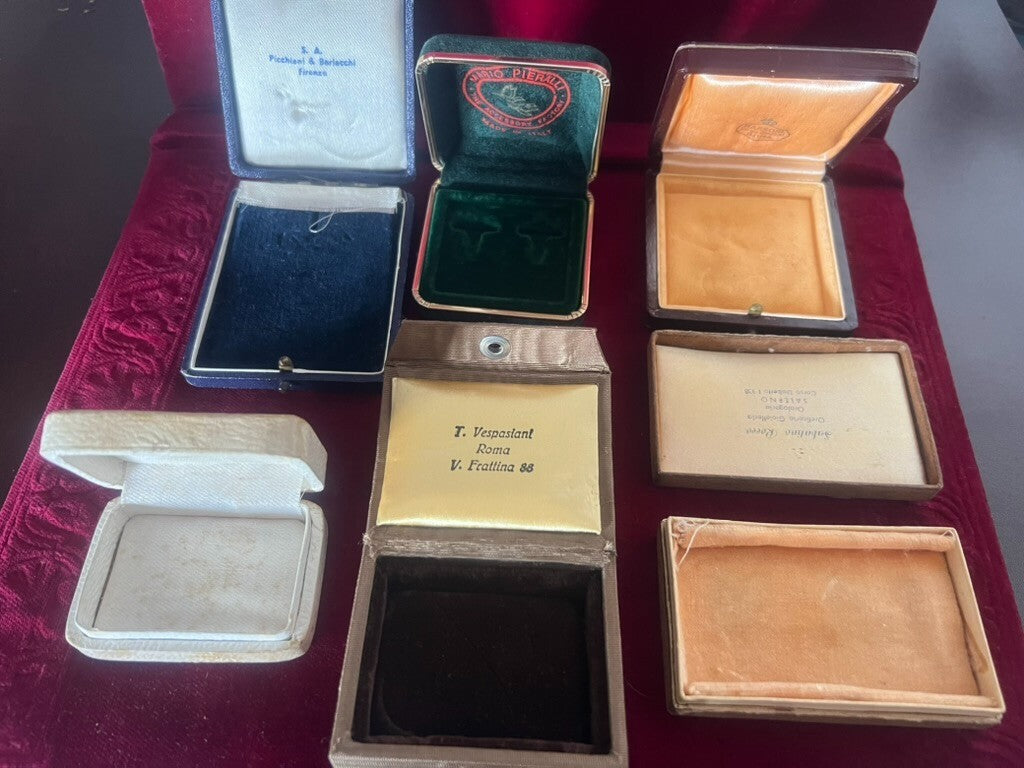Boîtes Bijoux Cas Münzetuis Münzetui Cas Lot 6 Pièces Vintage 