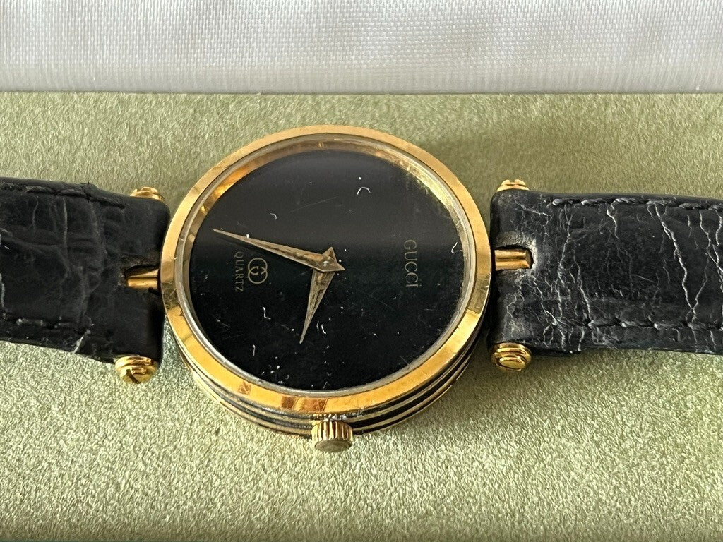 🔴 GUCCI women's watch gold plated works 2000L quartz castuccio vintage 80 