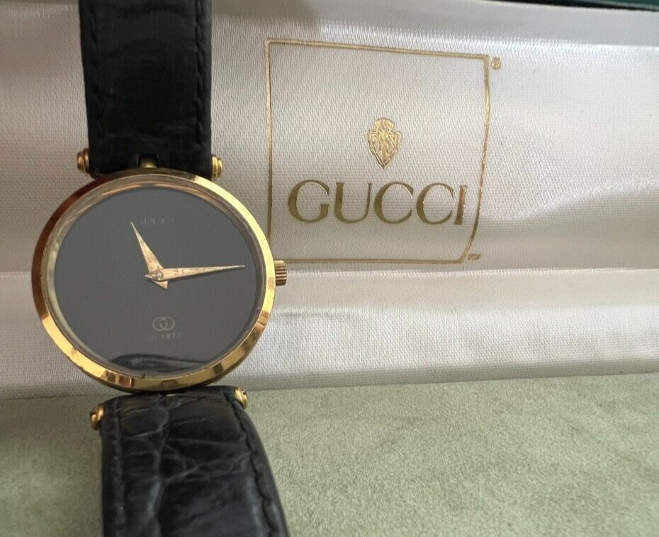 🔴 GUCCI women's watch gold plated works 2000L quartz castuccio vintage 80 