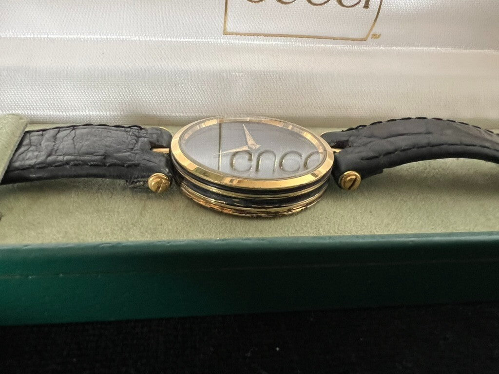 🔴 GUCCI women's watch gold plated works 2000L quartz castuccio vintage 80 