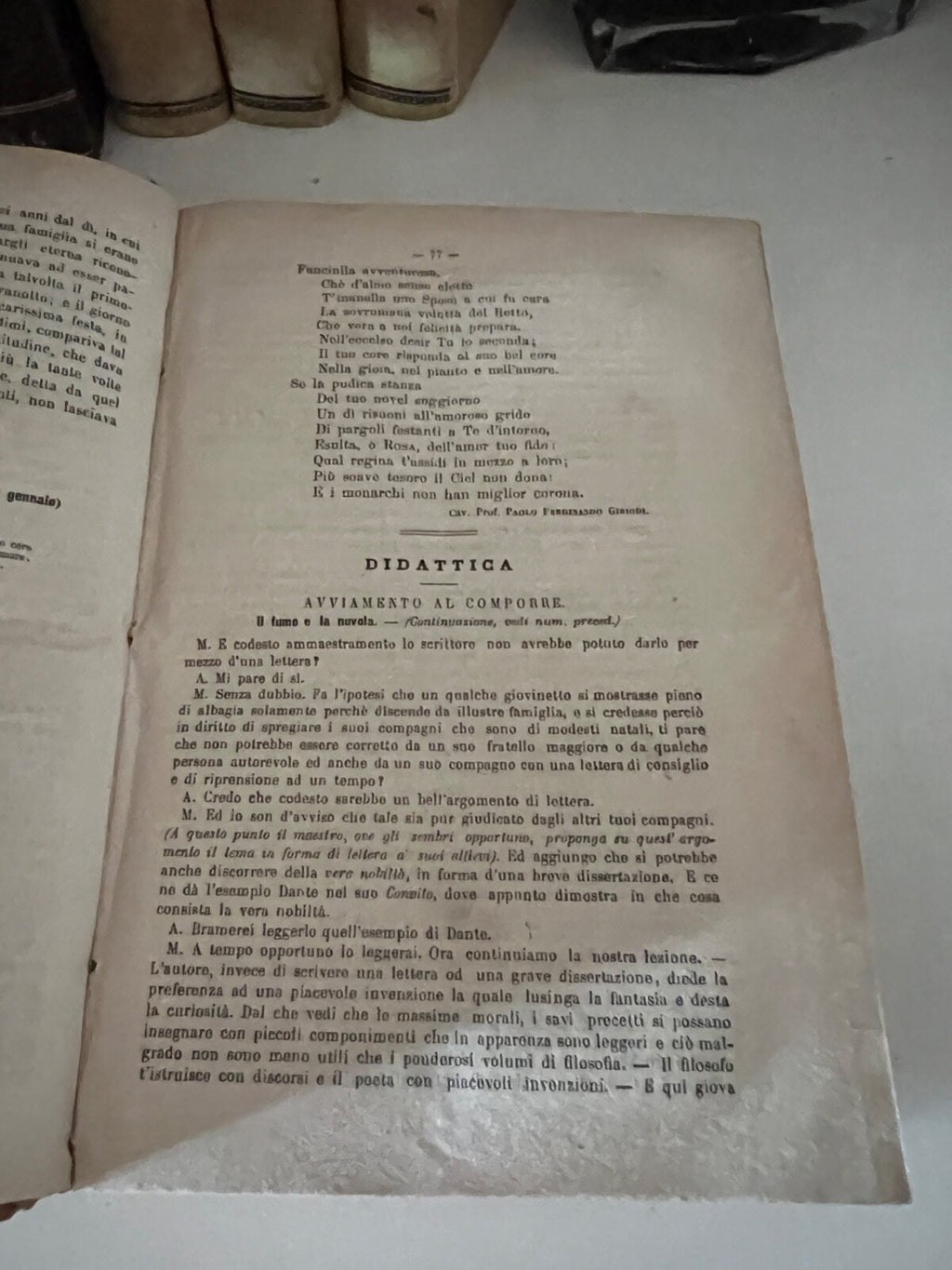 Livre L'Istitutore Feuille Toutes les Semaines De Instruction Actes Officiels