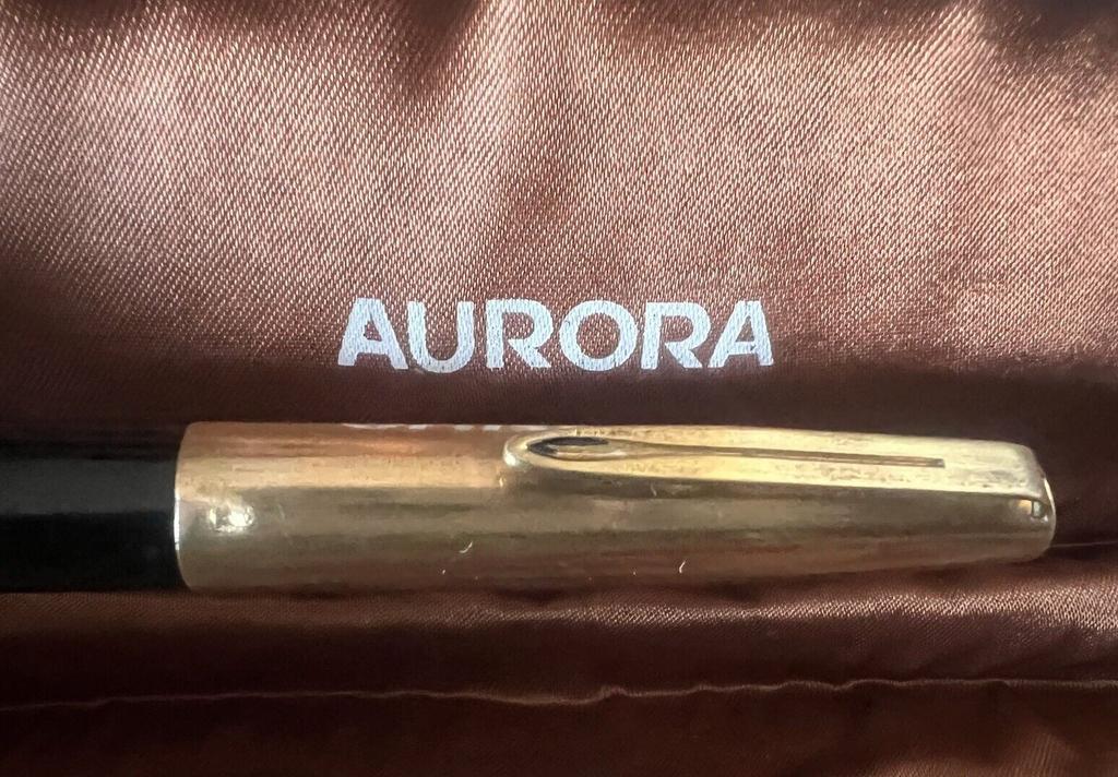 🔴 AURORA penna stilografica 88 P pennino ORO misura M vintage 8119356