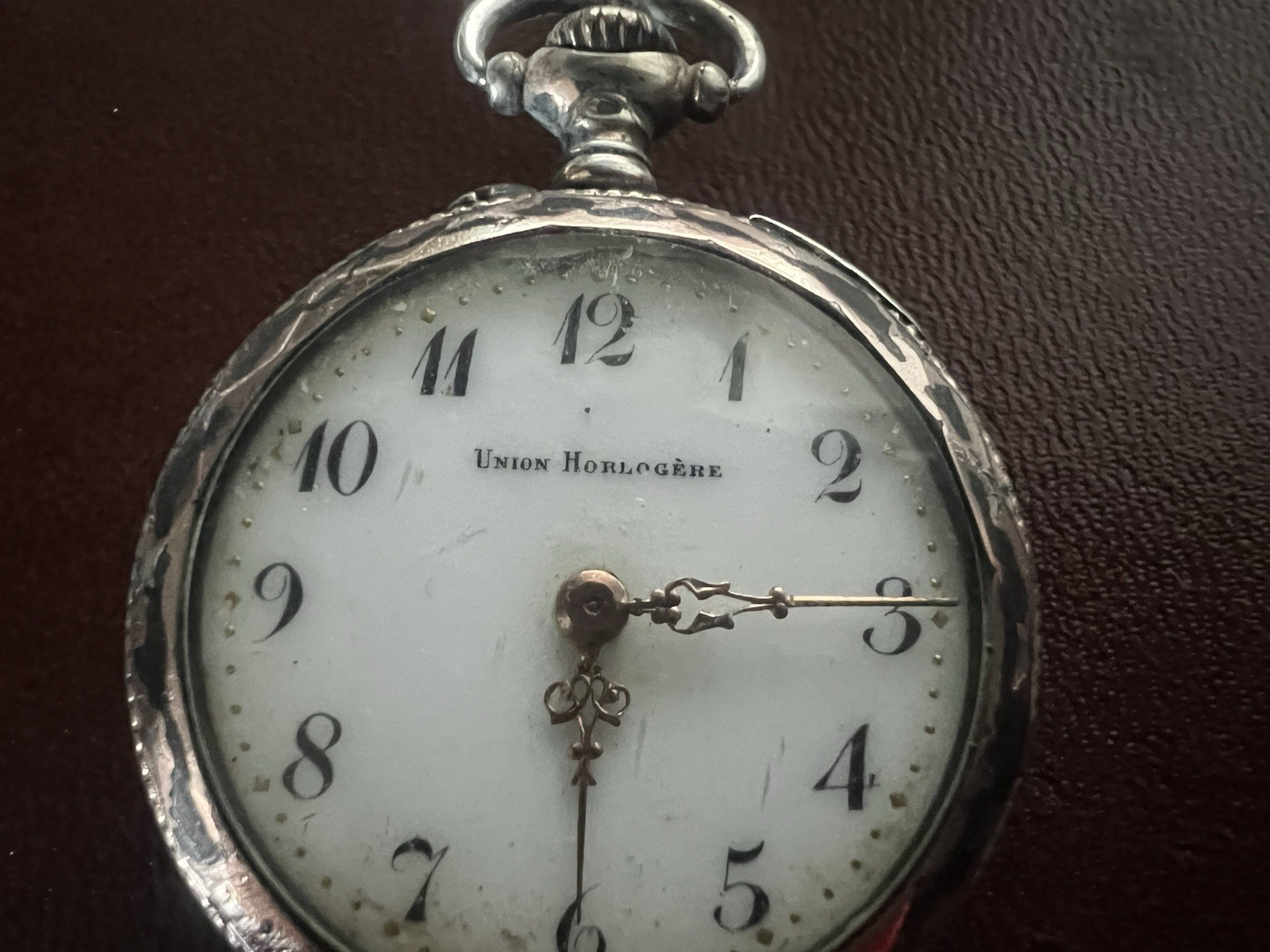 🔴 Orologio tasca ARGENTO 800 donna revisionare parti vintage UNION HOROLOGERE 1