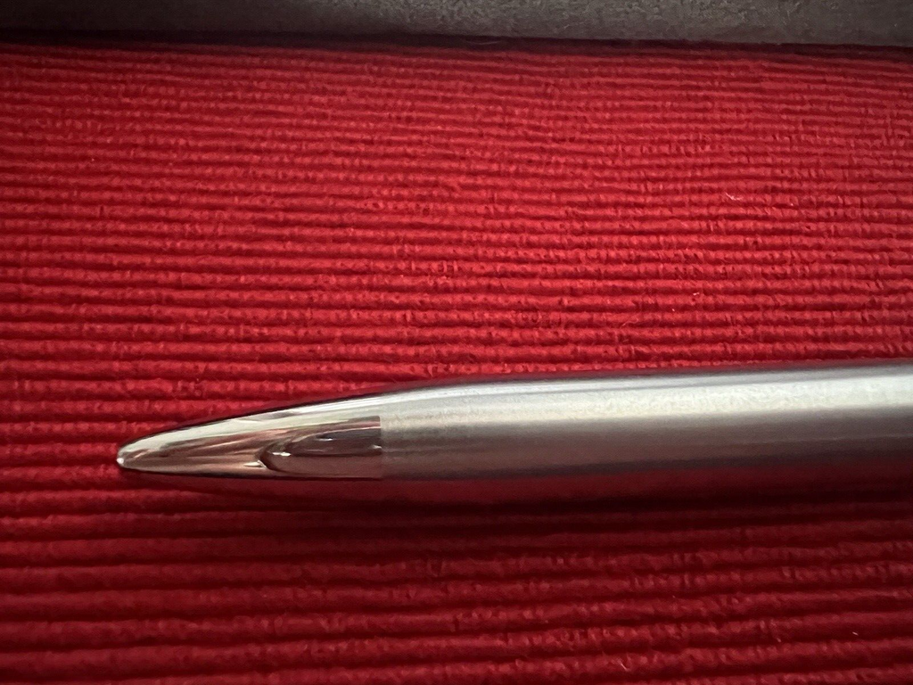 Grand-Mère Penne Sphère Chrome Métal Bouton Automatique Scrivono Italiane Cru